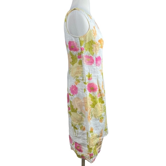 J. Jill | Floral Linen Sleeveless Dress Womens Size 2 - Picture 6 of 10